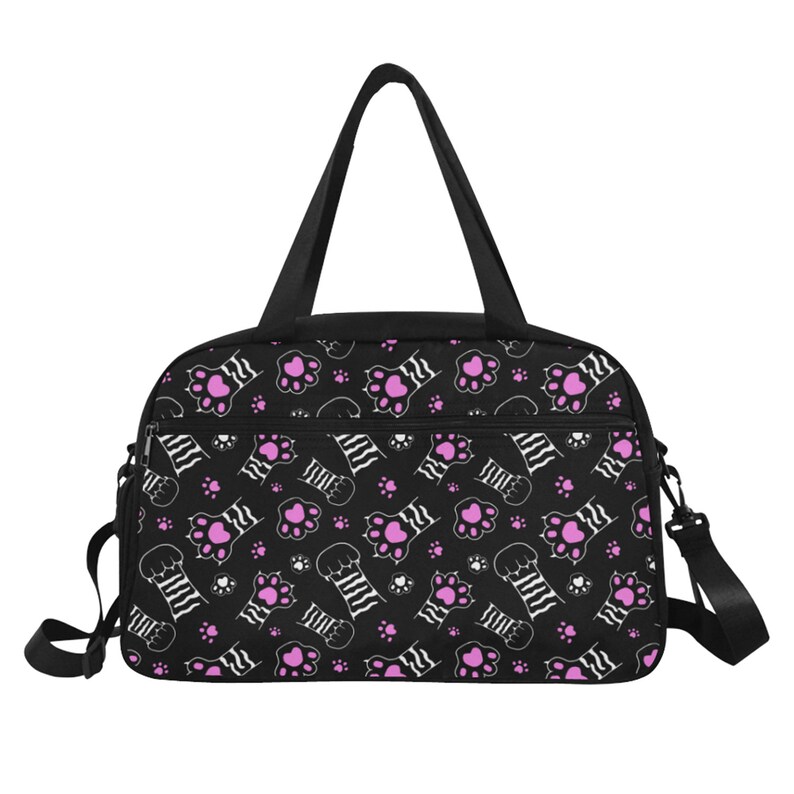 Cat Paw Print Travel Weekend Overnight Gym Bag