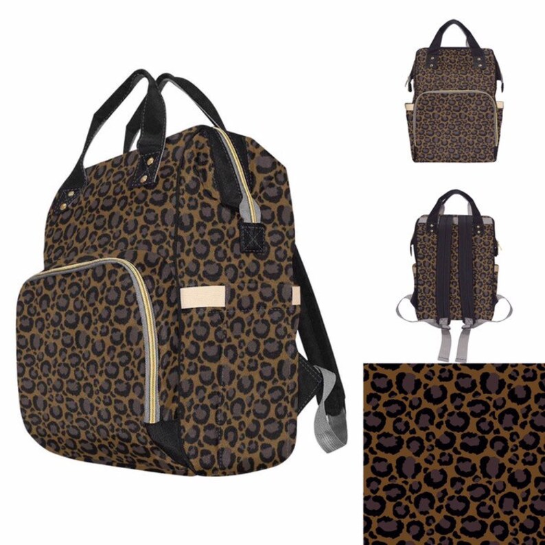 Leopard Print Baby Diaper Nappy Changing Backpack Bag Etsy