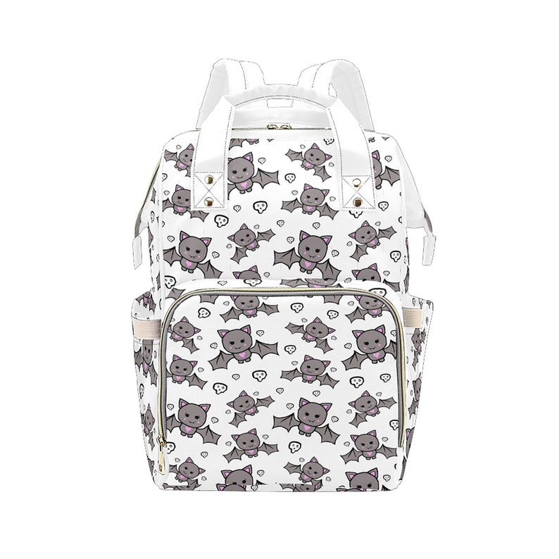 Baby Diaper Nappy Changing Backpack Bag White Cute Bat White
