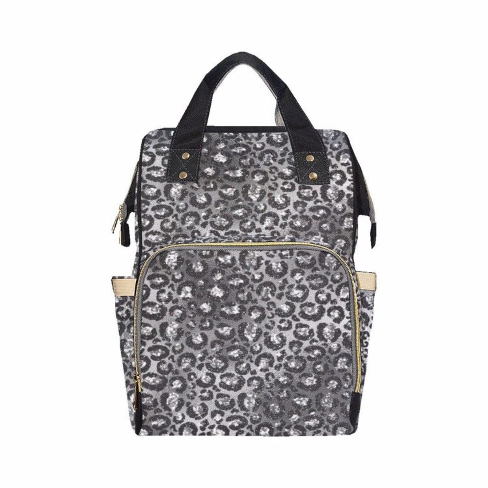 Grey Leopard Print Baby Diaper Nappy Changing Backpack Bag Etsy