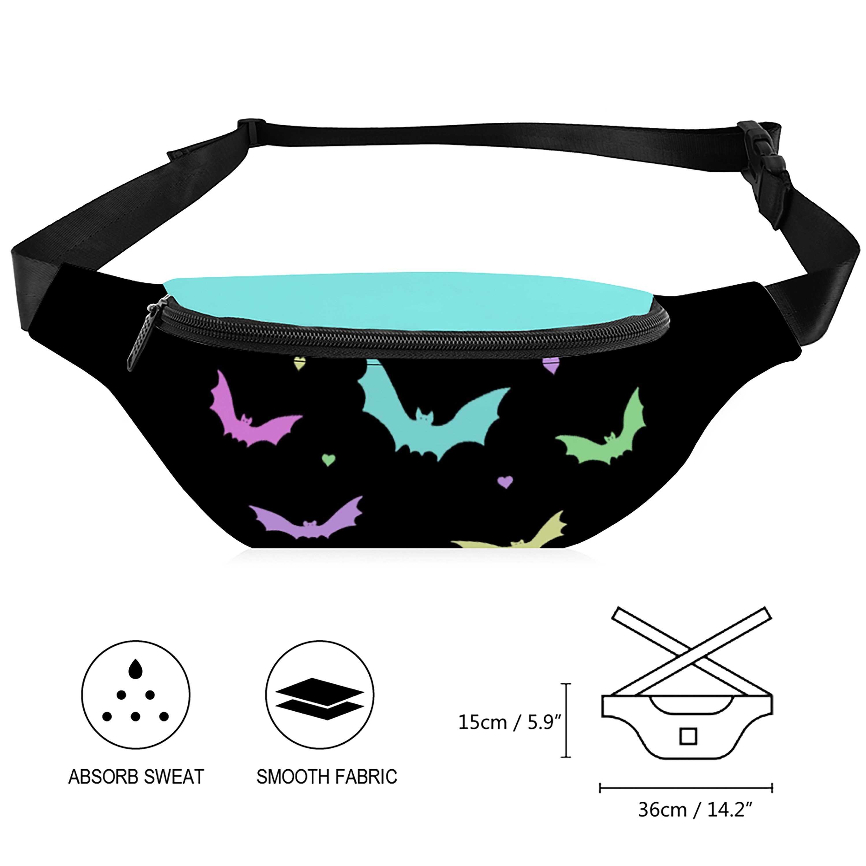 Creepy Cute Pastel Bat Bumbag Fanny Pack Waist Bag Kawaii Goth Etsy
