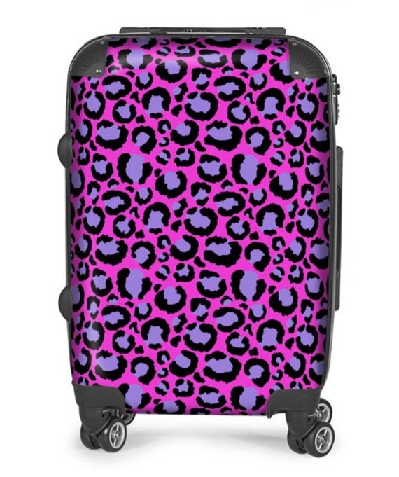 leopard print cabin luggage