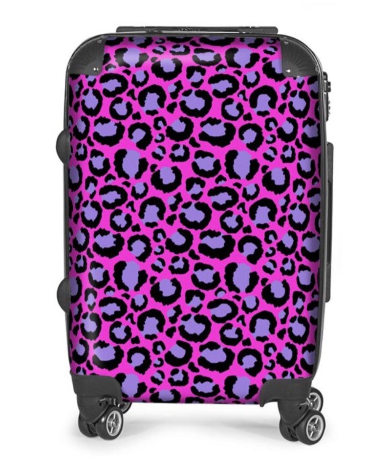 leopard print suitcase
