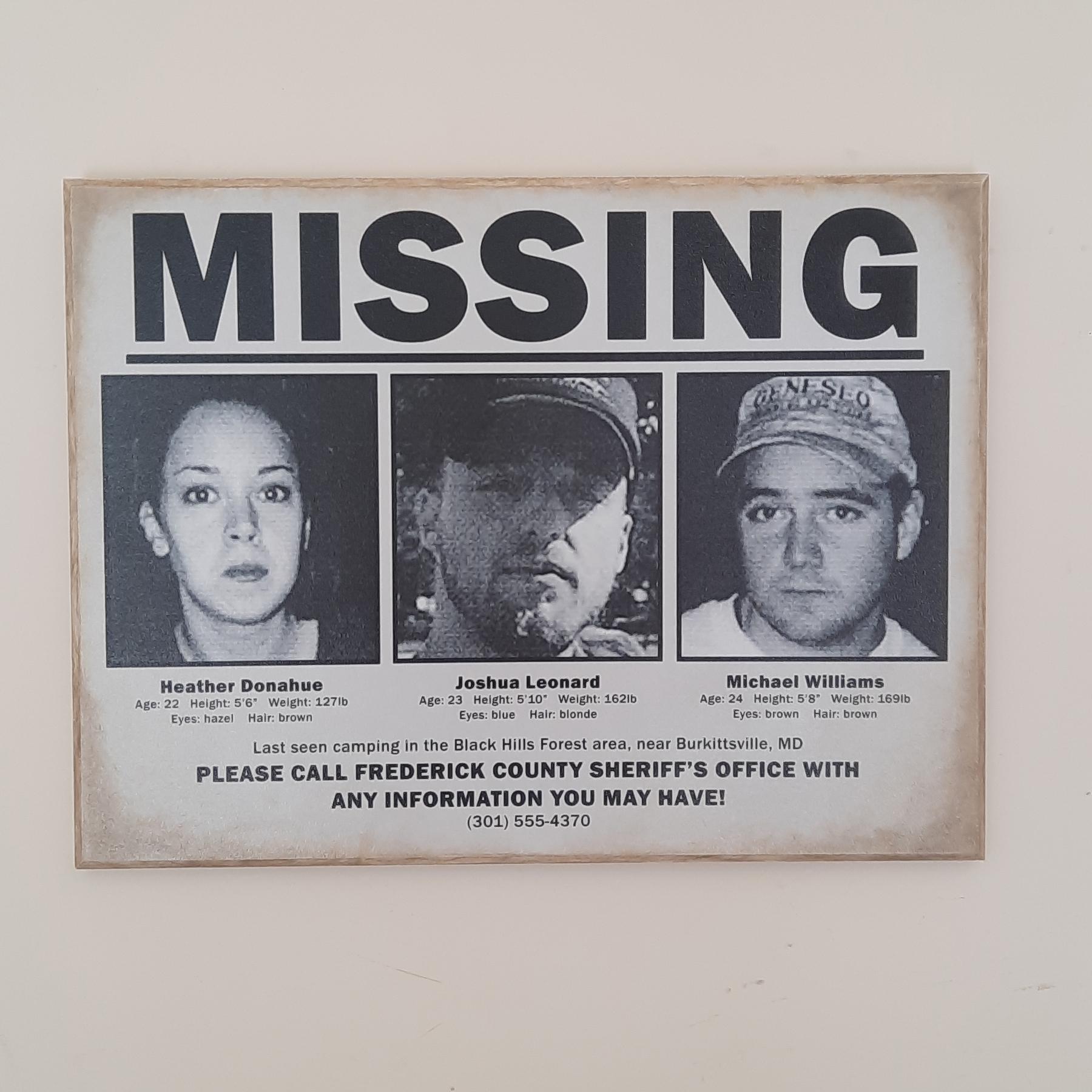 The Blair Witch Project Missing Sign (16