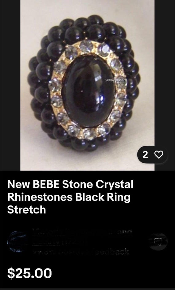 Vintage Robert Allison statement stretch ring, HU… - image 4