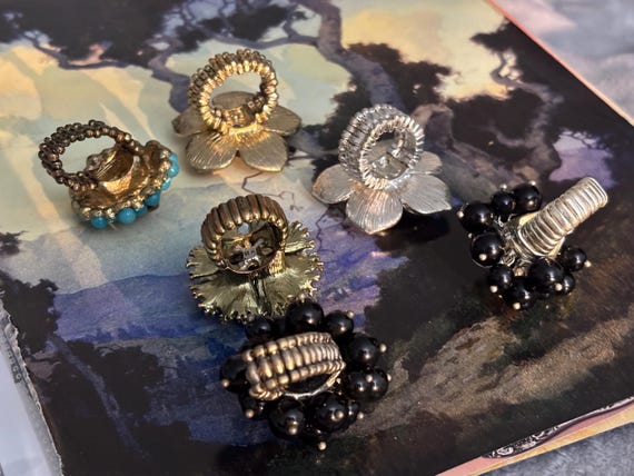 Vintage Robert Allison statement stretch ring, HU… - image 14