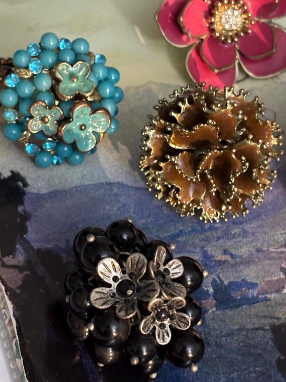 Vintage Robert Allison statement stretch ring, HU… - image 7