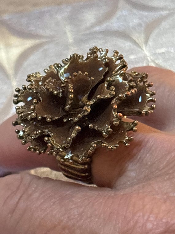 Vintage Robert Allison statement stretch ring, HU… - image 19