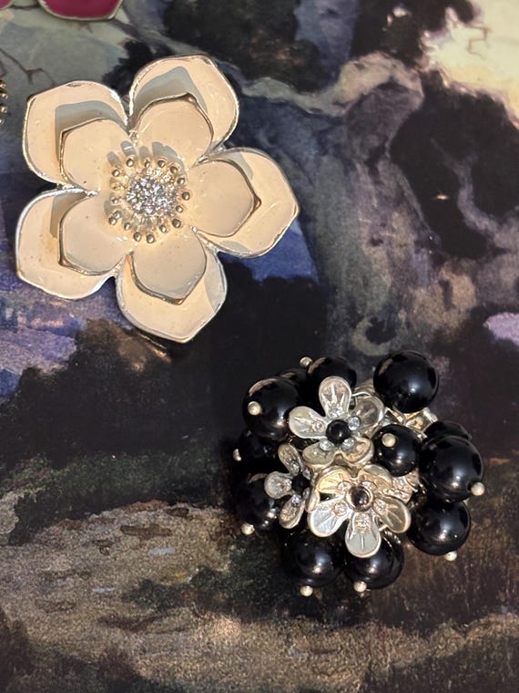 Vintage Robert Allison statement stretch ring, HU… - image 11