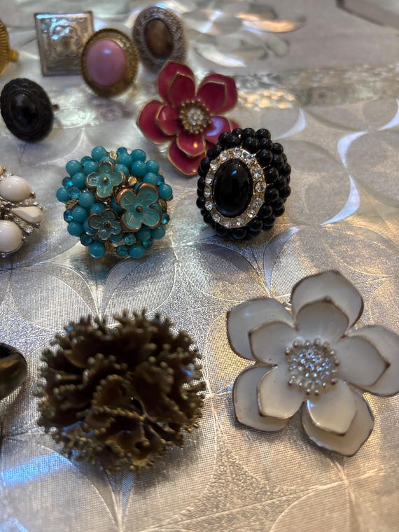 Vintage Robert Allison statement stretch ring, HU… - image 18