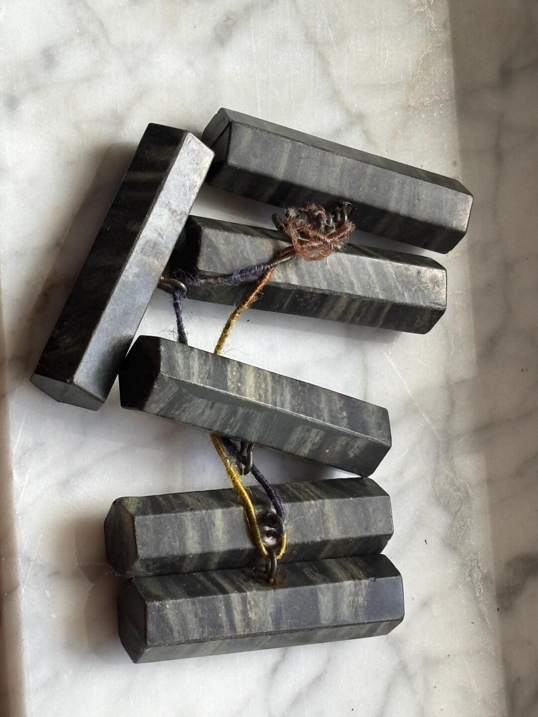 Rectangular Stone Button Large Cyndrical Stone Design Buttons, Cylinder Long Coat Buttons, 1950 ...