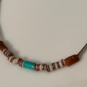 vintage heishi fine thin minimulist necklace, vintage turqouise bead minimulist,  heishi youth child necklace, petite thin heishi necklace