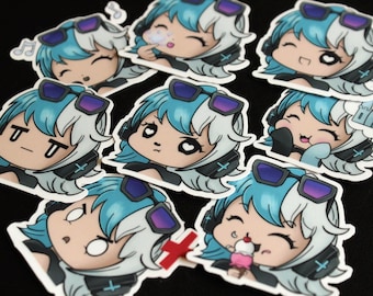 Marvel Rivals- Luna Snow Chibi Stickers (Water Resistant + UV Protection)