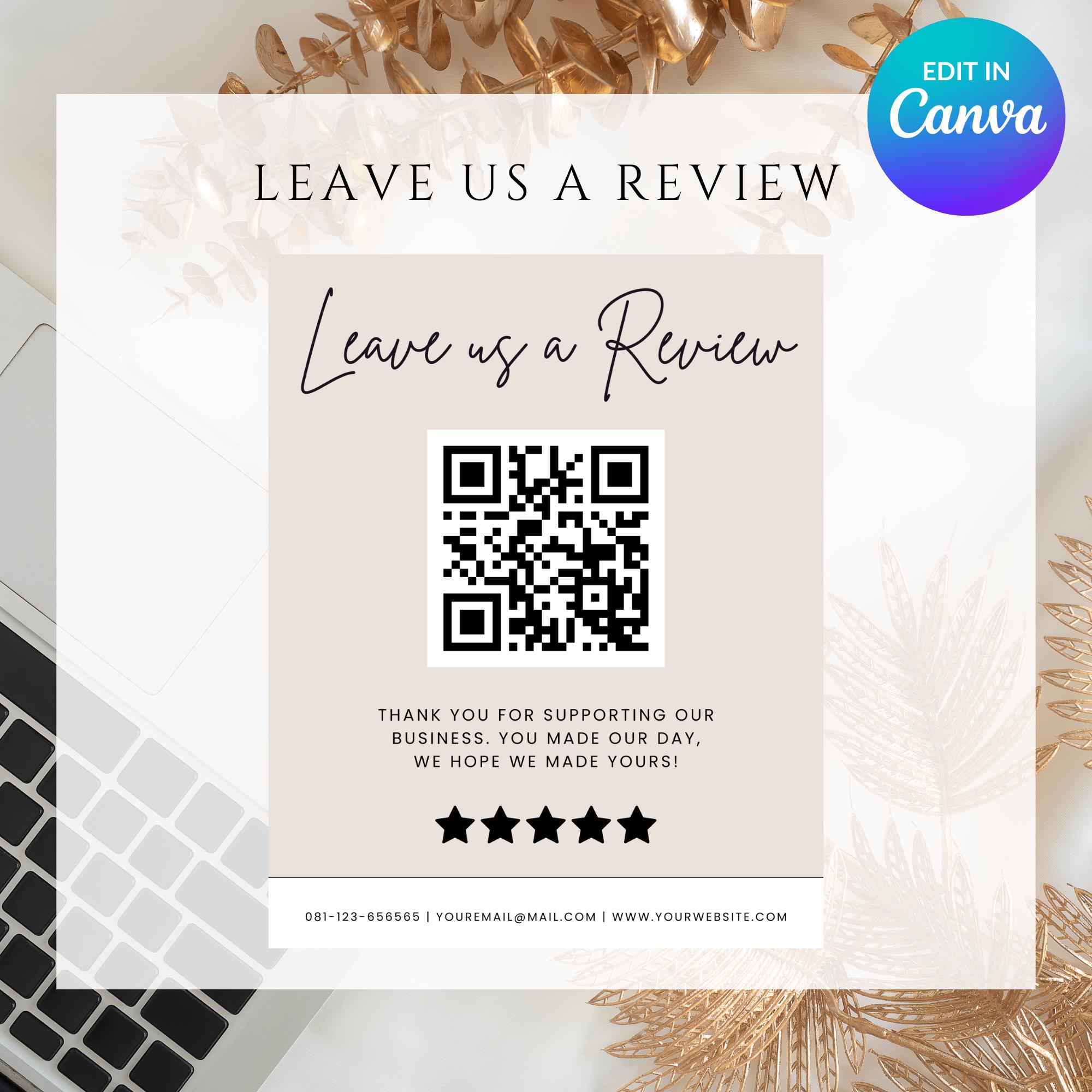 Editable QR Code Sign Template: Scan to Pay, Tip, Connect - Digital ...