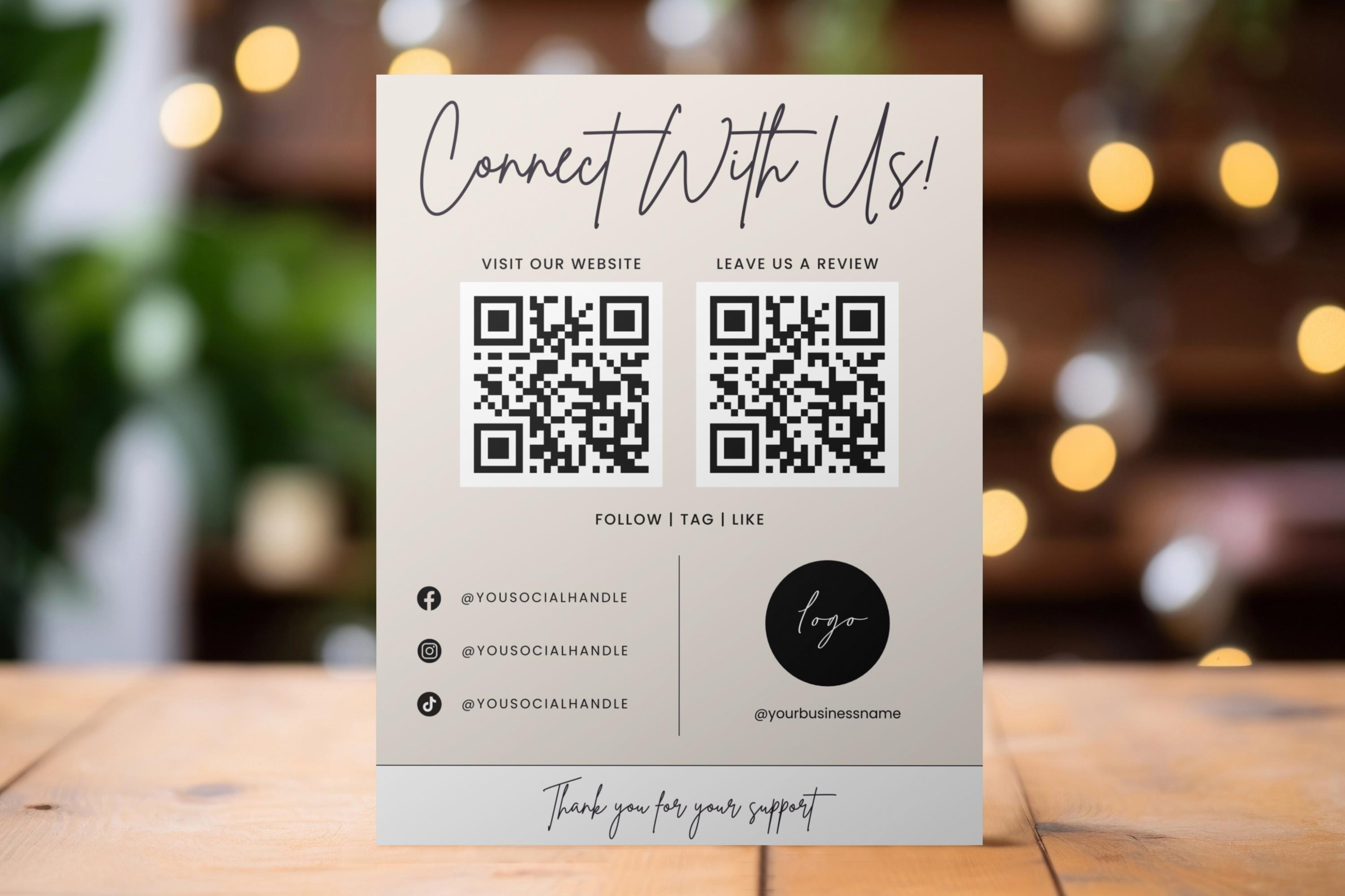 Editable Qr Permit Scan Editable QR Code Sign Template: Scan to Pay, Tip, Connect - Digital ...