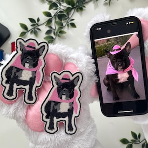 Custom Dog Portrait Embroidery Patch, Personalized Pet Photo Patches, Sew On, Iron On, Velcro Photo Patch, Pet Lover Gift, Cat Embroidery