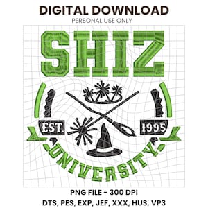 Shiz University Wicked Embroidered PNG DST PES Digital Design, Defying Gravity, Witch Musical Elphaba Broadway Png, Musicals Movie Graphic