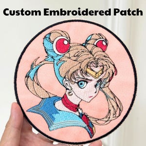 Custom Logo Embroidery Patch, Custom Embroidered Iron-on Patch, Canvas Background Sew-on Patch, Personalized Logo, Custom Photo Velcro Patch