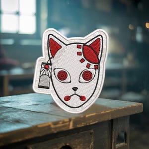 Embroidered Anime Iron On Patch, Demon Killer Sew On Patches, Demon Art , Exploding Blood-Inspired Design, Perfect Gifts for KnY Lovers
