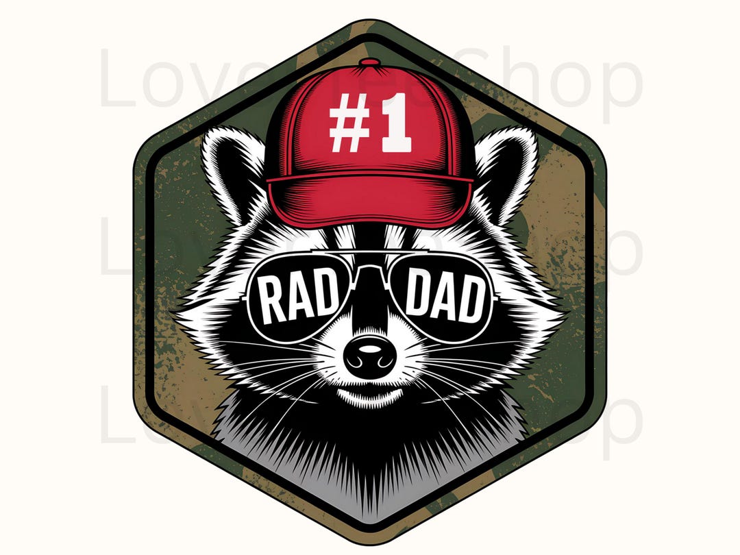 Funny Raccoon Dad PNG: Camo Father's Day Design (digital Download) - Etsy