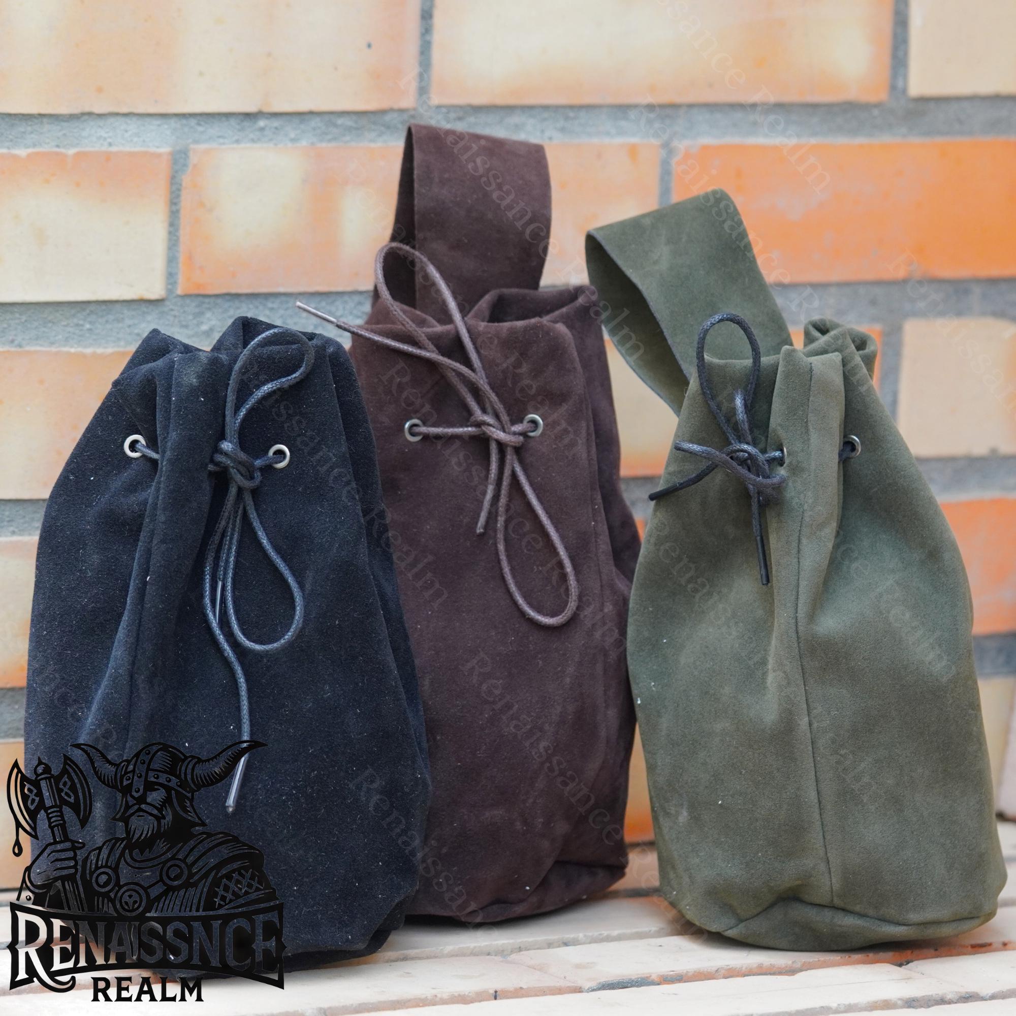 中世のスクエアベルトポーチ、エンボス加工PUレザー製ダイスコインバッグ（コスプレ用）、ルネッサンスフェア風財布 ハンドバッグ(Bro  ルネッサンスフェアのベルトポーチ：中世LARPコインバッグ - Etsy 日本