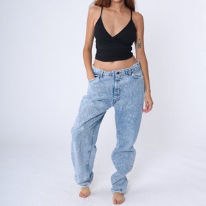 Acid Wash Jeans 80s 90s Levi&#39;s Jeans High Waisted Rise Relaxed Tapered Jeans Levi Strauss Denim Retro Vintage 1990s Men&#39;s Large 36