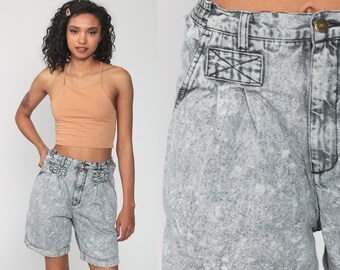 80's style jean shorts