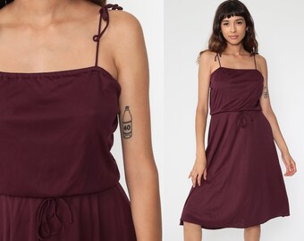 plum boho dress