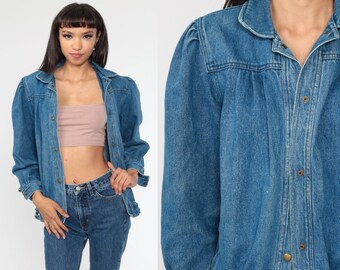 80s denim jacket outfit