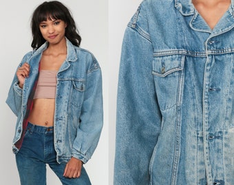 80s denim jacket outfit
