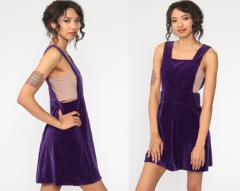 overall dress velvet