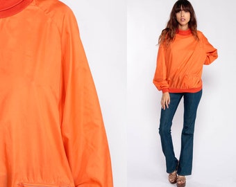 Vintage 80s orange sherbet linen cropped jacket size medium M chest 44 Made in Russia
