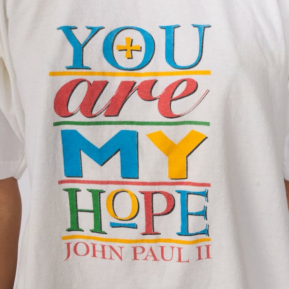 Pope John Paul II Shirt 90s Vintage Hope Shirt Ca… - image 4