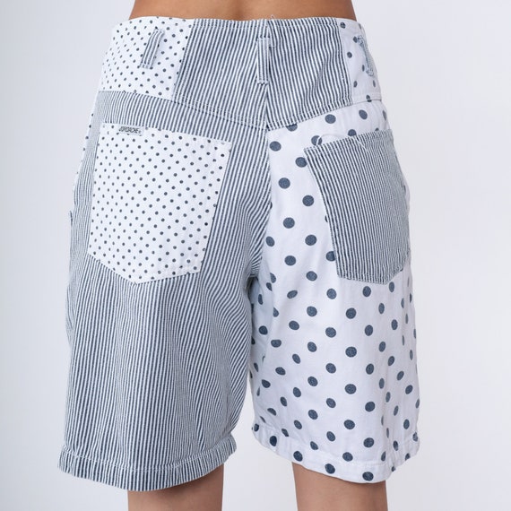 Polka Dot Striped Shorts 80s Jordache Jean Shorts… - image 5