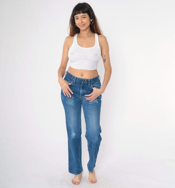 Vintage Wrangler Slim Jeans Men's 31 y2k 36MWZ Straight Leg Jeans Wallet Faded Wash Denim Pants Mid Rise Western 00s 31 x 32 Small