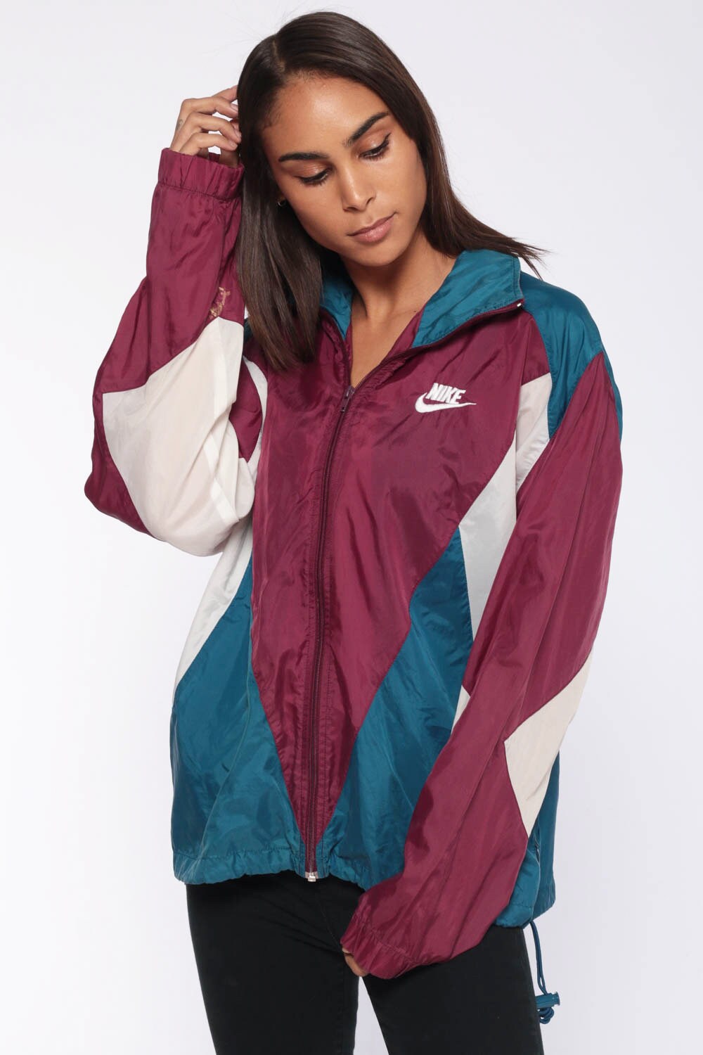 burgundy nike jacket
