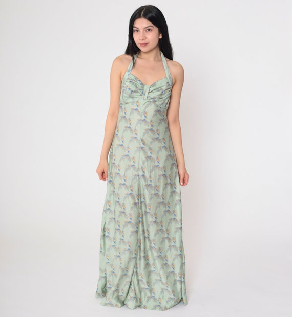 Summer Days Halter Neck Green Floral Dress Summer Days Halter Neck Green Floral Dress