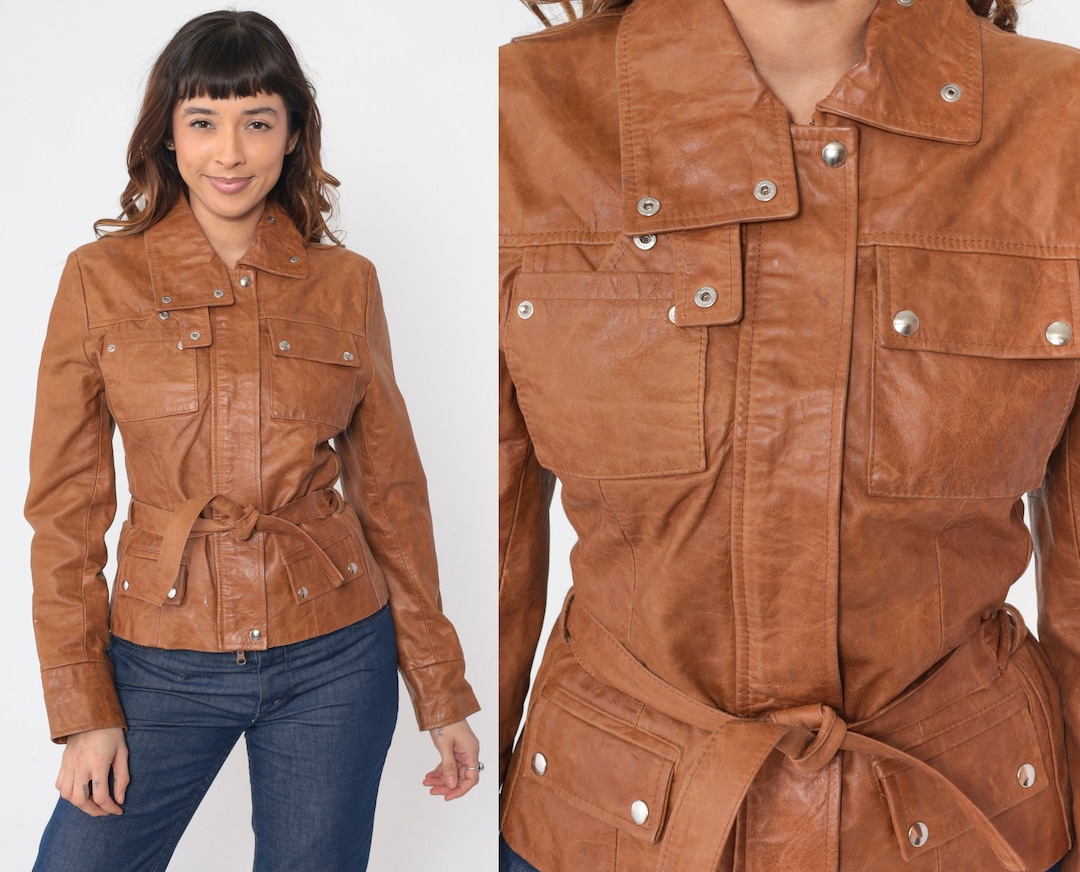 00s black slim leather moto jacket (S)