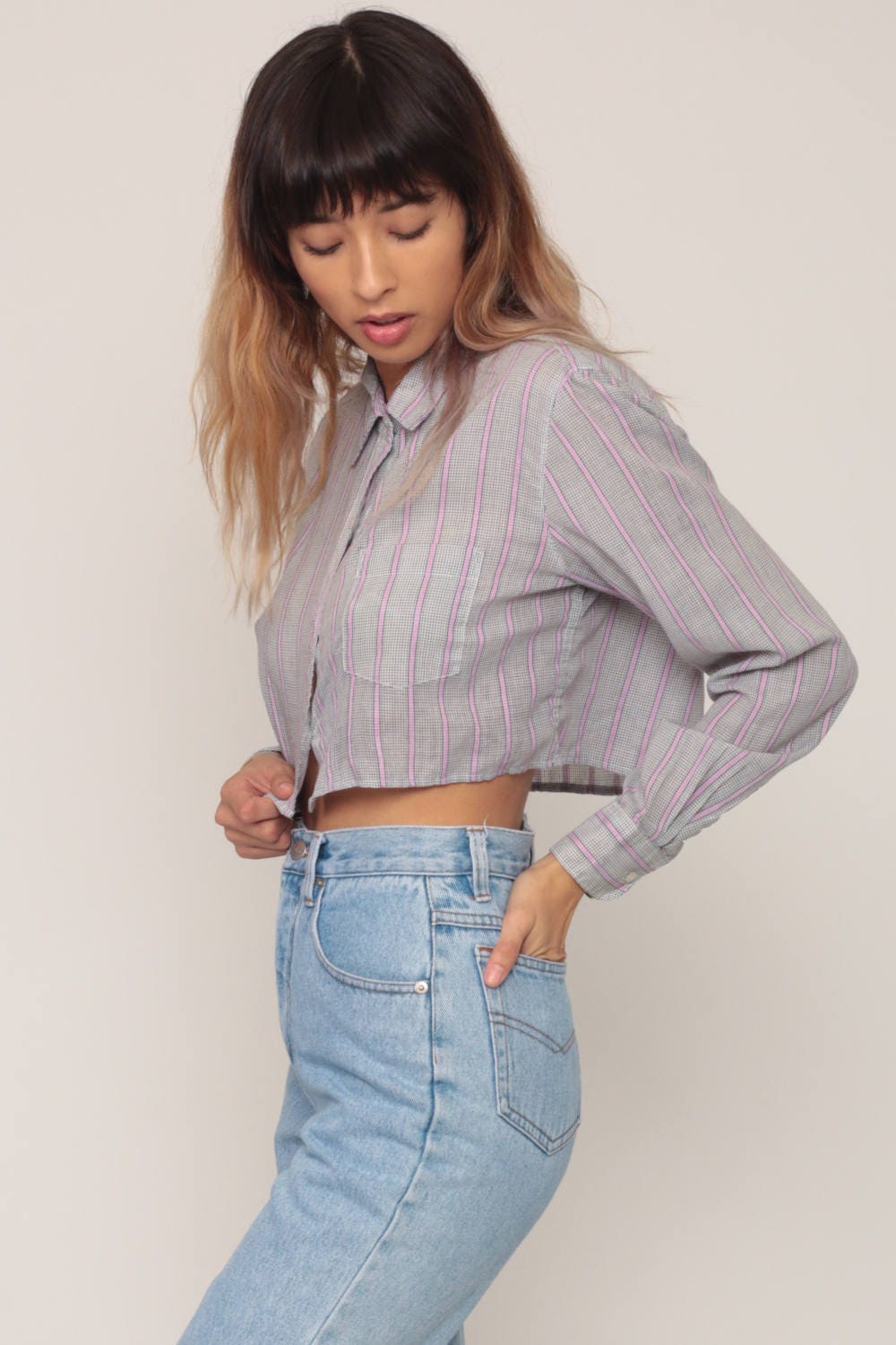 red cropped button up shirt red cropped button up shirt