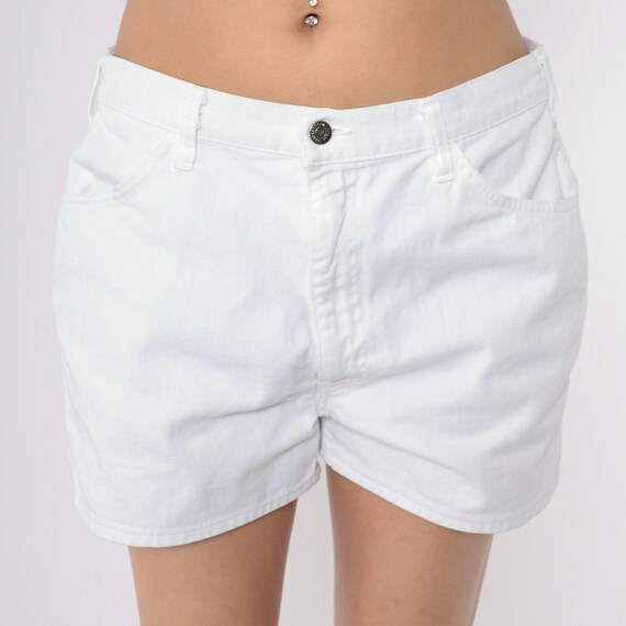 Vintage White Levi's Denim Shorts L 90s Denim Shorts Levi Jean Shorts High Rise Shorts 1990s White Tab Women's Size Large 35