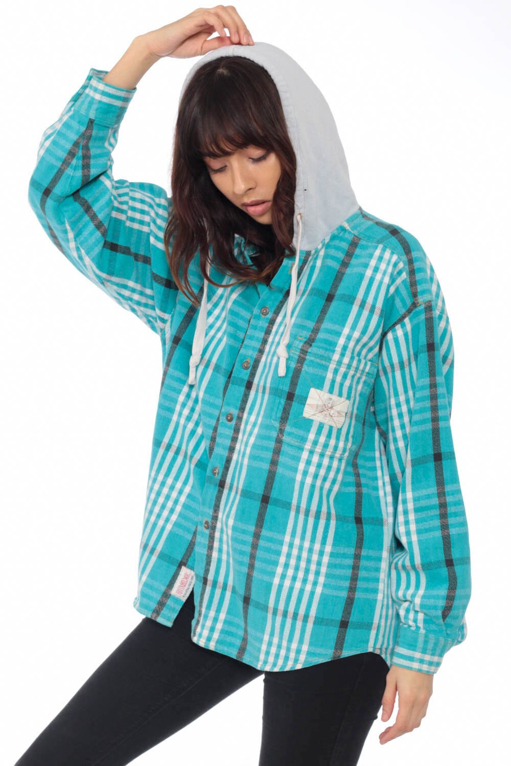 quiksilver flannel hoodie