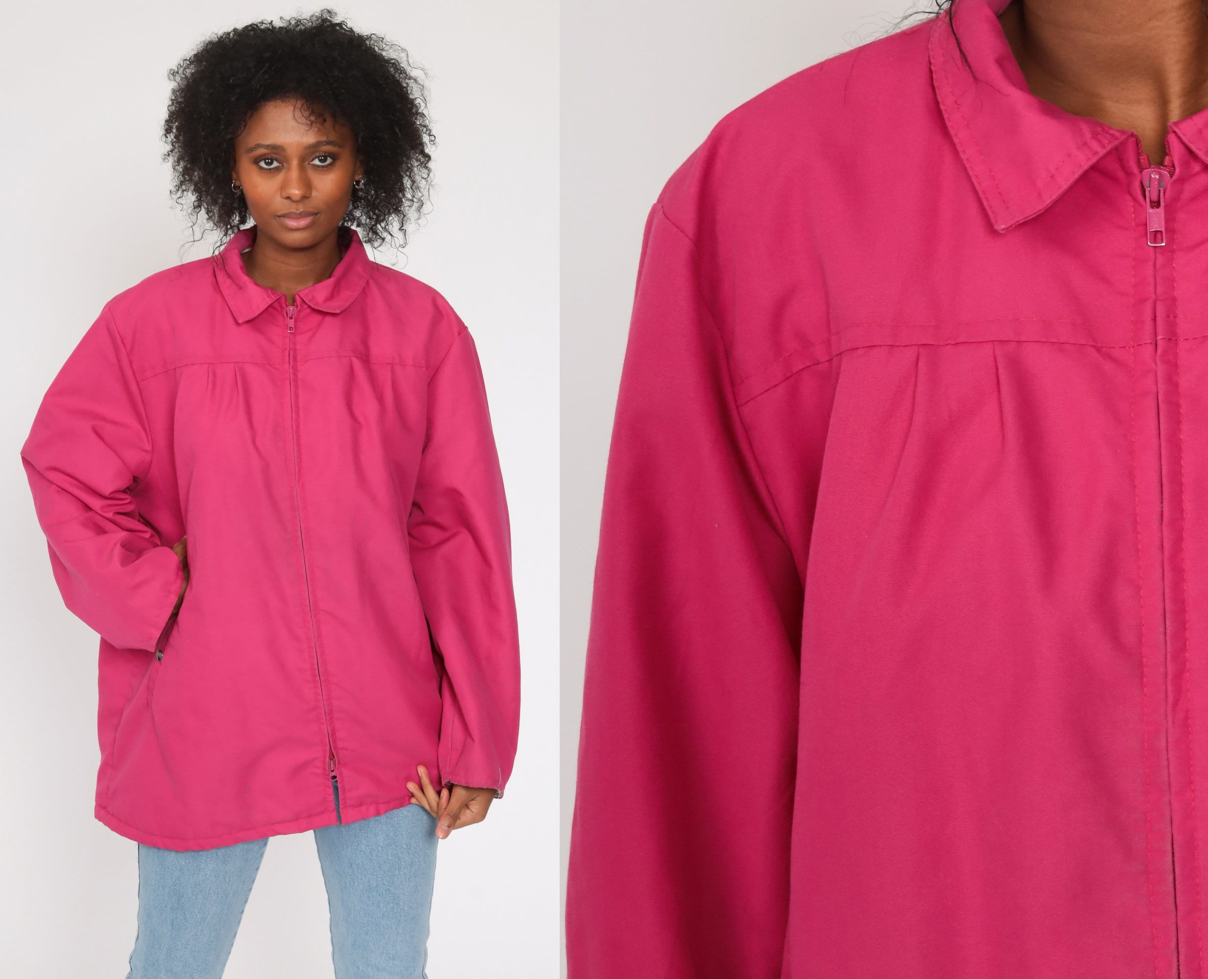 hot pink plus size jacket