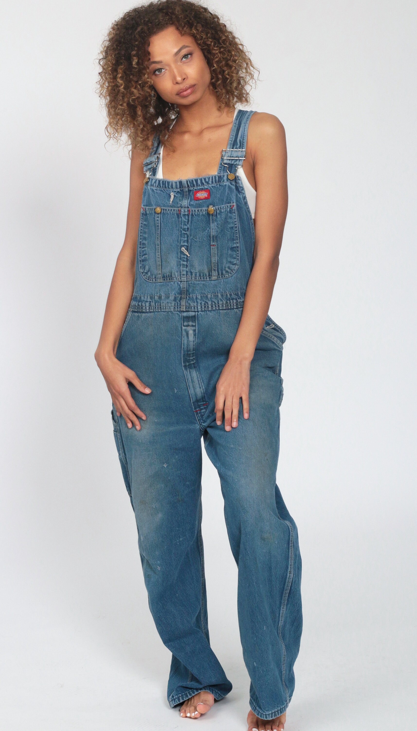 90's outfit with overalls