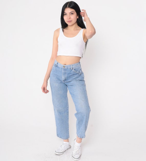 90s Rustler Jeans Straight Leg Jeans Mid Rise Denim Pants Blue Jeans Relaxed Ankle Jeans Retro Basic Streetwear Vintage Small S
