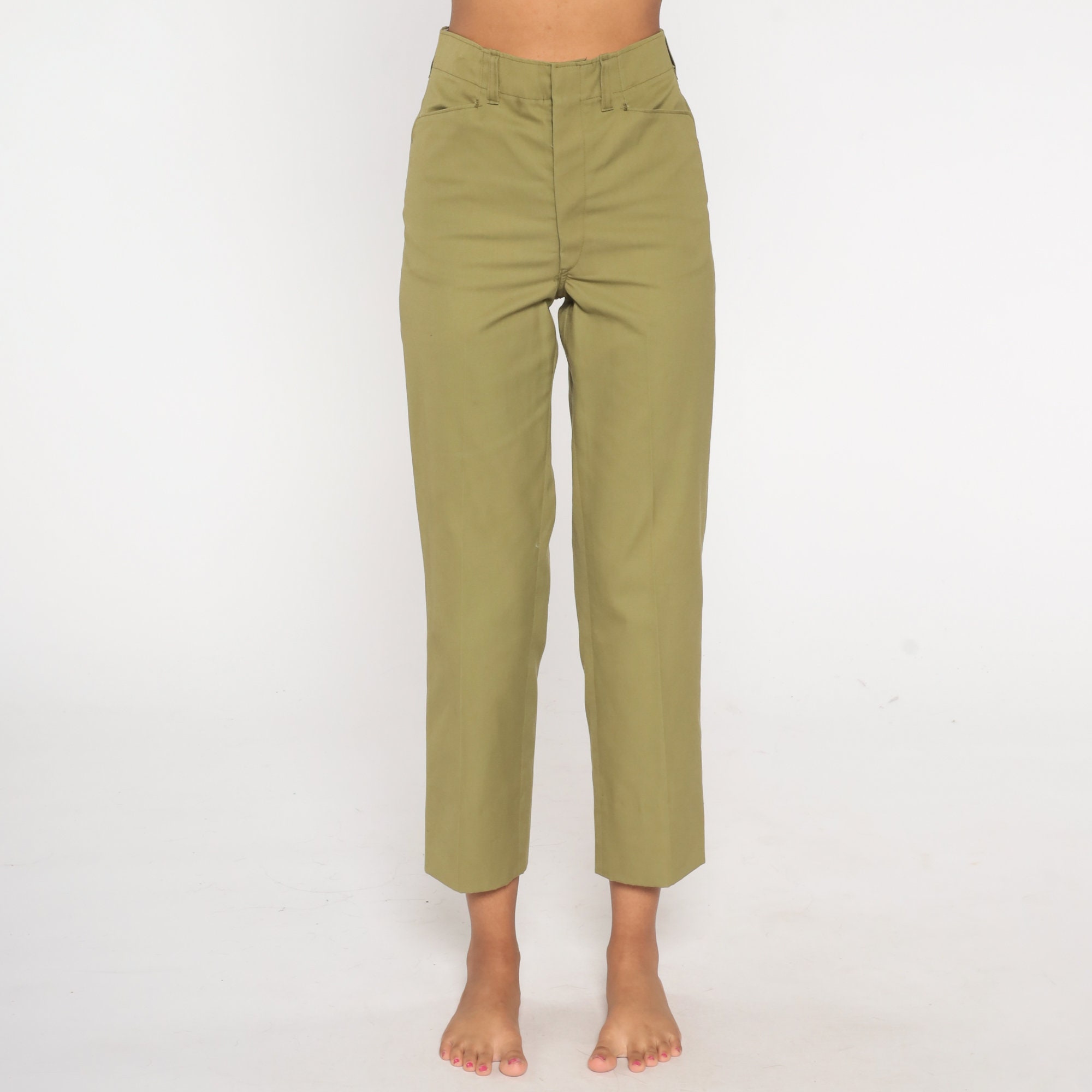 Boy Scout Pants Olive Green Pants Army High Waisted Combat 80s Etsy