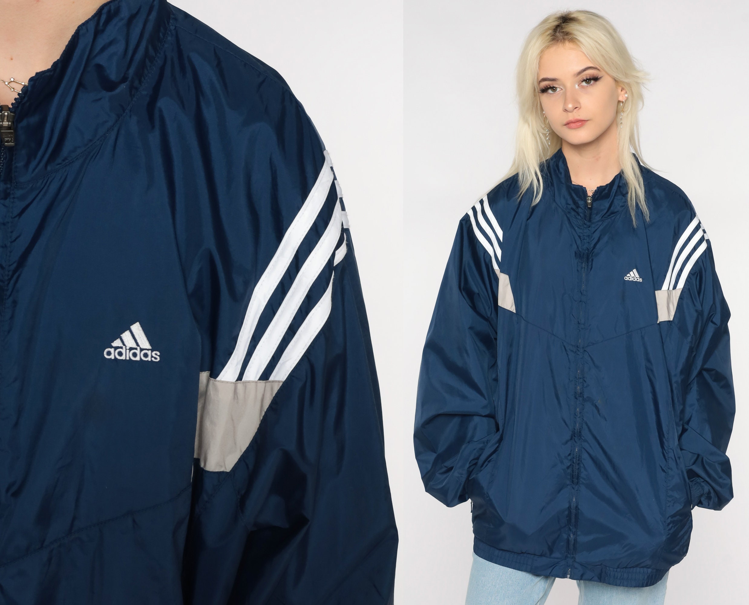 80s Vintage adidas Logo Track Jacket y2k