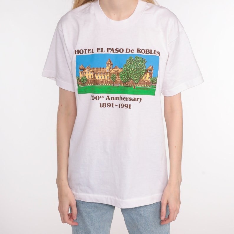 Paso Robles Shirt 90s Hotel El Paso De Robles Shirt 1991 Single Stitch California Graphic Tshirt Travel T Shirt Vintage Tee Small Medium image 5