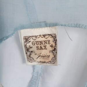 70s Gunne Sax Dress Baby Blue Sundress Prairie Maxi Bohemian Lace up ...