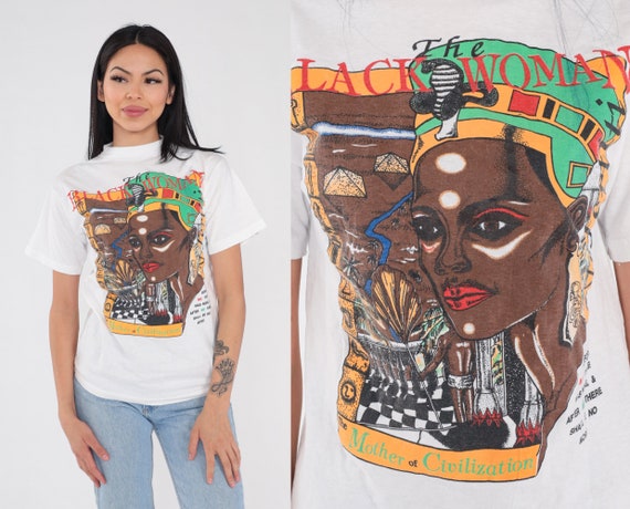 Nefertiti T-Shirt 90s The Black Woman Shirt Mothe… - image 1