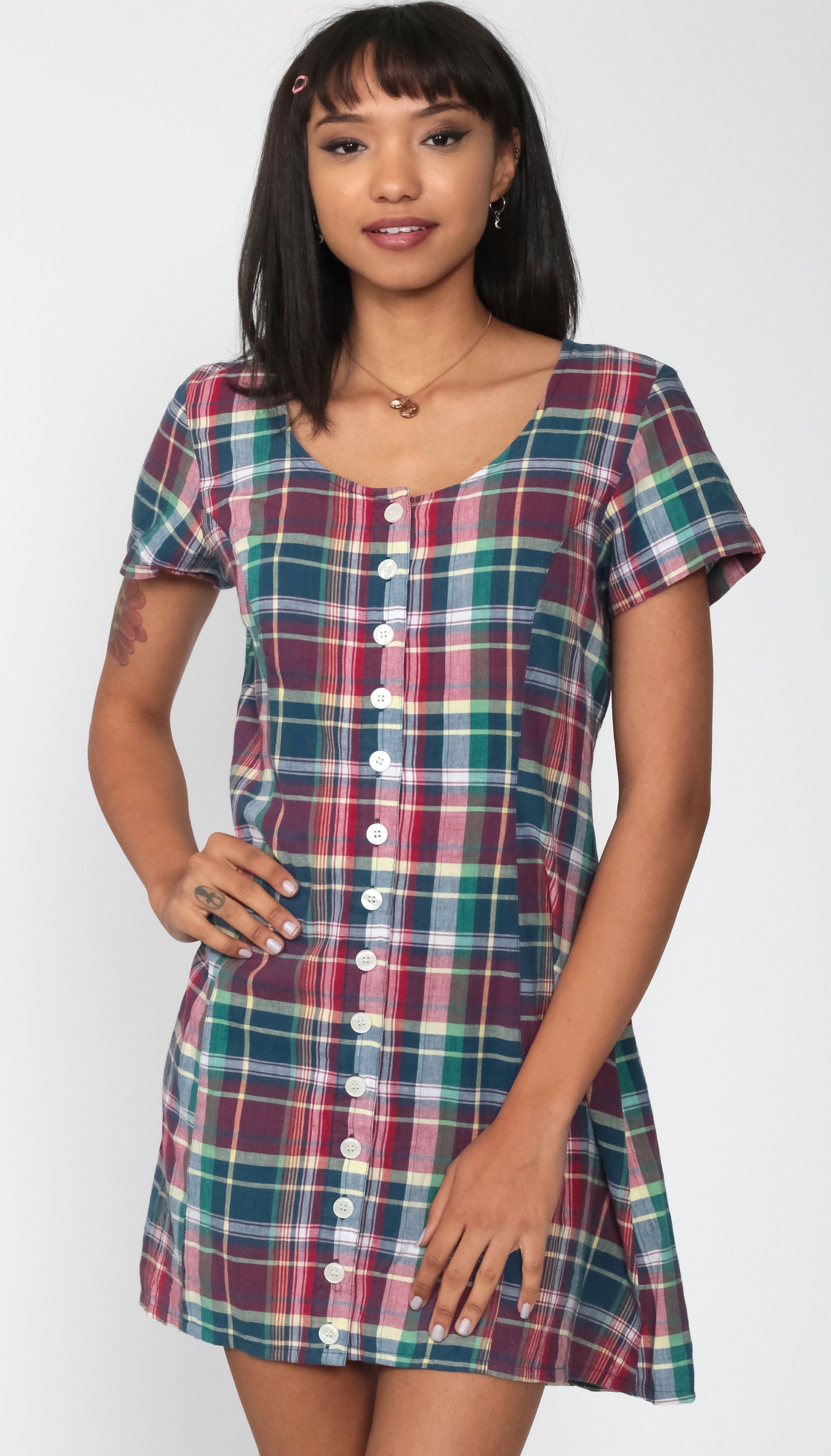 checkered vintage dress